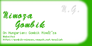 mimoza gombik business card